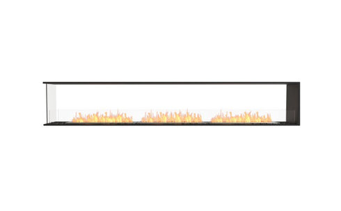 Ecosmart Fire Flex 122PN Peninsula Fireplace Insert - Black Finish / Stainless Steel Burner - ESF.FX.122PN